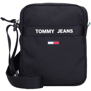Tommy Jeans Geantă de umăr negru / alb / albastru închis / roșu imagine
