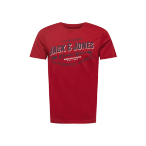 JACK & JONES Tricou roșu / alb / albastru marin imagine