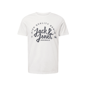 JACK & JONES Tricou 'KIMBEL' alb / albastru noapte imagine