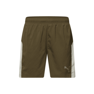 PUMA Pantaloni sport verde închis / alb imagine