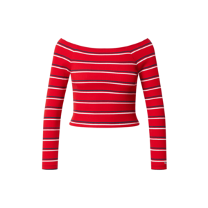 Tommy Jeans Tricou roșu deschis / alb / bleumarin imagine
