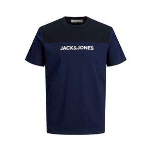 JACK & JONES Tricou 'Smith' bleumarin / negru / alb imagine