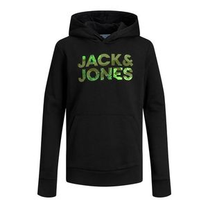Jack & Jones Junior Bluză de molton 'Soldier' negru / verde deschis / kaki / verde neon imagine
