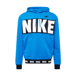 Nike Sportswear Bluză de molton azuriu / alb / negru imagine
