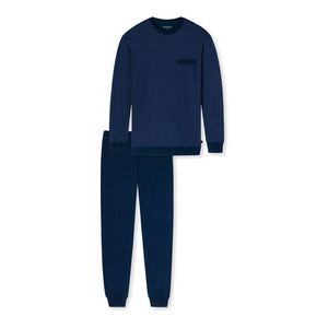 SCHIESSER Pijama lungă 'Fashion Nightwear' albastru închis / albastru imagine