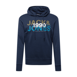 JACK & JONES Bluză de molton 'FADE' albastru marin / alb / albastru / galben imagine