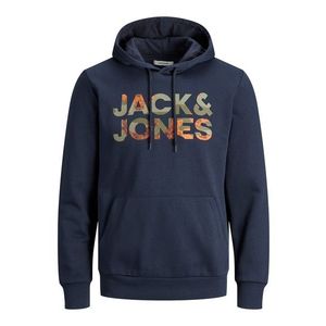 JACK & JONES Bluză de molton 'Soldier' bleumarin / kaki / portocaliu închis / portocaliu neon imagine