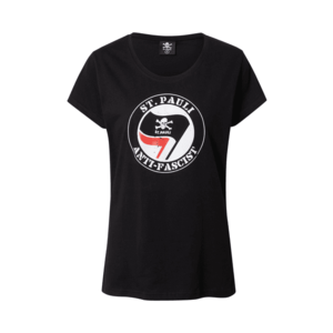 FC St. Pauli Tricou 'Anti Fascist' negru / alb / roșu imagine
