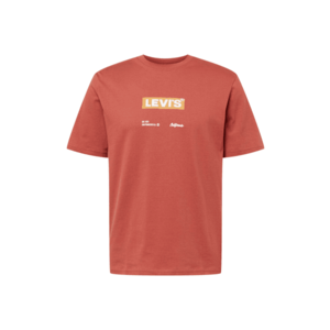 LEVI'S Tricou maro ruginiu / alb / galben imagine