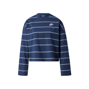Nike Sportswear Bluză de molton bleumarin / alb imagine