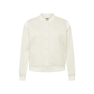 Urban Classics Geacă de primăvară-toamnă 'Ladies Inset College Sweat Jacket' alb / bej imagine