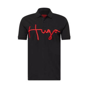 HUGO Tricou 'Dimlet' negru / roșu deschis imagine
