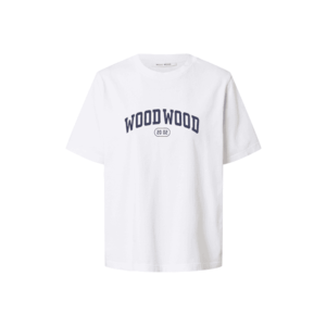 WOOD WOOD Tricou 'Alma' alb / albastru închis imagine