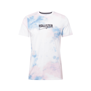 HOLLISTER Tricou alb murdar / albastru fumuriu / roz pastel / negru imagine