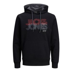 JACK & JONES Bluză de molton negru / roșu / alb imagine