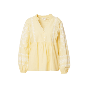 Maison 123 Bluză 'ANNA' galben / alb imagine