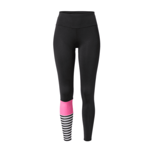 Hey Honey Pantaloni sport roz / negru / alb imagine