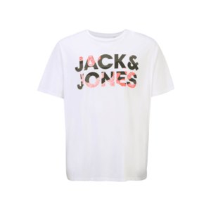 Jack & Jones Plus Tricou 'SOLDIER' alb / negru / roșu imagine