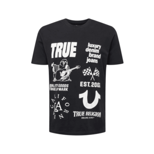 True Religion Tricou negru / alb imagine