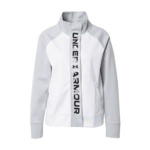 UNDER ARMOUR Bluză cu fermoar sport alb / negru / gri deschis imagine