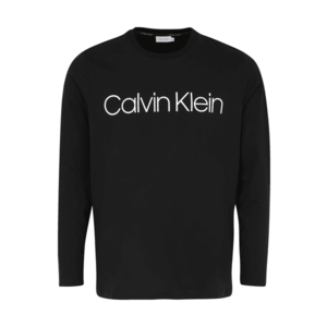 Calvin Klein Big & Tall Tricou 'BT-COTTON LOGO LS T-SHIRT' negru imagine
