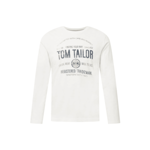 TOM TAILOR Tricou alb / albastru închis imagine