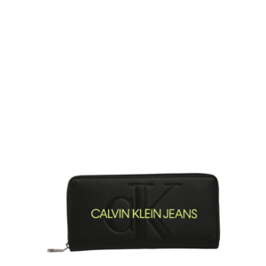 Calvin Klein Jeans Portofel negru / verde kiwi imagine