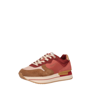 Pepe Jeans Sneaker low 'RUSPER' roșu pepene / roșu pastel / maro cappuccino / maro imagine