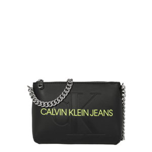 Calvin Klein Jeans Geantă de umăr negru / verde kiwi imagine