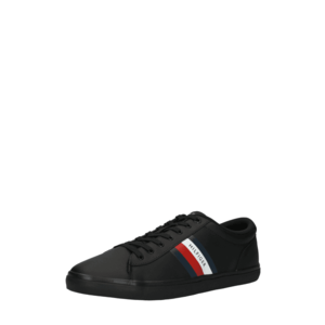 TOMMY HILFIGER Sneaker low negru / albastru noapte / alb / roșu imagine