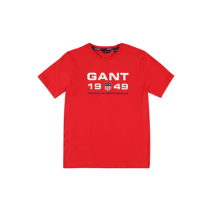 GANT Tricou roșu / alb imagine