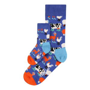Happy Socks Șosete 'Farmcrew' albastru / albastru deschis / portocaliu / alb / negru imagine