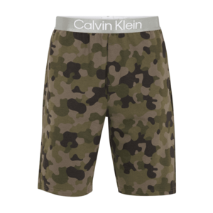 Calvin Klein Underwear Pantaloni de pijama verde / kaki / gri metalic / alb / gri imagine