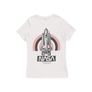 NAME IT Tricou 'NASA' alb / roz / negru imagine