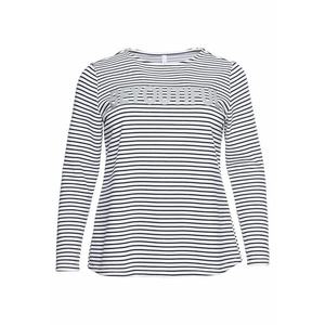 SHEEGO Bluză de molton alb / negru / argintiu imagine