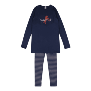 SCHIESSER Pijamale albastru noapte / alb / roz deschis / roșu pastel imagine