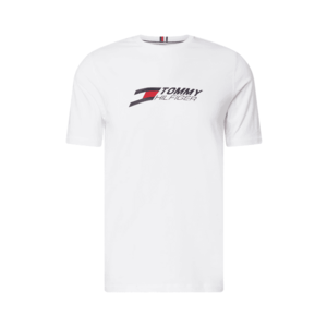 Tommy Sport Tricou funcțional alb / albastru închis / roșu imagine