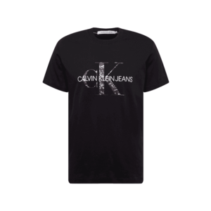 Calvin Klein Jeans Tricou negru / gri taupe / alb imagine