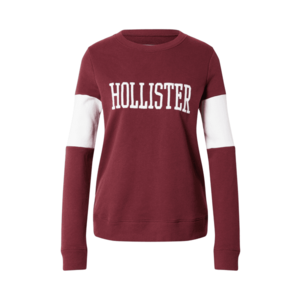 HOLLISTER Bluză de molton roșu vin / alb imagine