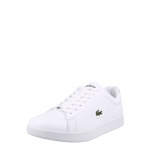 LACOSTE Sneaker low 'Carnaby' alb / negru / verde deschis / roși aprins imagine