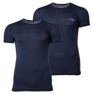 Emporio Armani Tricou alb natural / roșu / albastru închis imagine