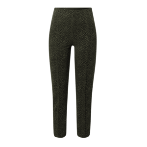 ICHI Pantaloni cu dungă verde / negru imagine