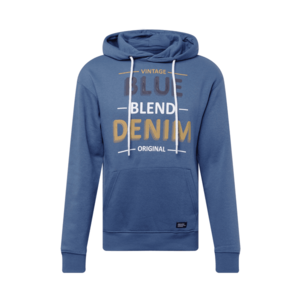 BLEND Bluză de molton albastru denim / galben / gri metalic / alb imagine