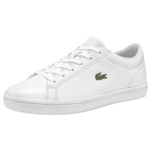 LACOSTE Sneaker low alb / roși aprins / verde deschis imagine