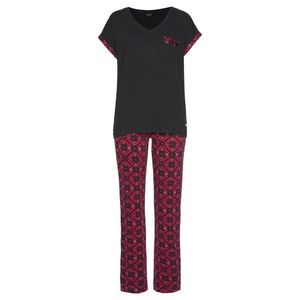 LASCANA Pijama roz / roz eozină / roșu cranberry / negru imagine