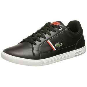 LACOSTE Sneaker low negru / verde / alb / roșu imagine