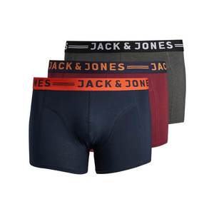 Jack & Jones Plus Boxeri bleumarin / gri amestecat / portocaliu închis / roșu burgundy / alb imagine