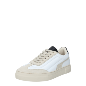 SELECTED HOMME Sneaker low 'SLHDAVID CHUNKY QUILT LEATHER TRAINER B' alb / bej / negru imagine