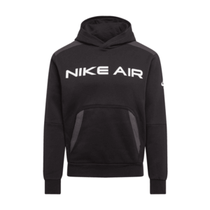 Nike Sportswear Bluză de molton negru / gri / alb imagine