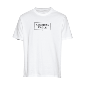 American Eagle Shirt alb / negru imagine